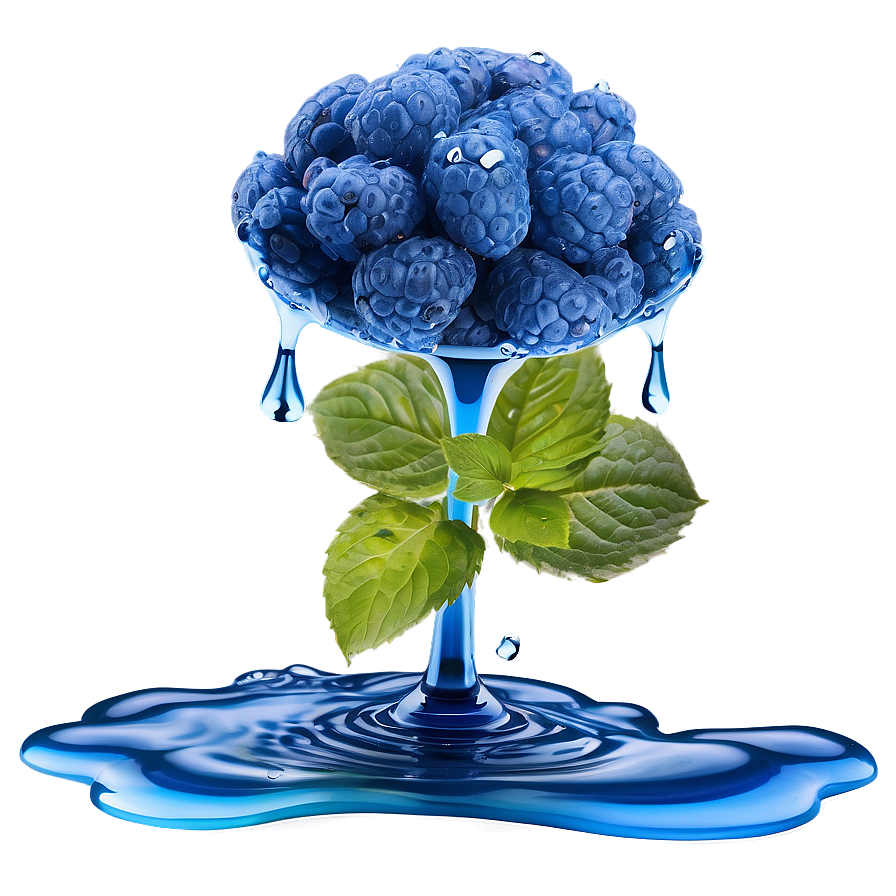 Blue Raspberry Splash Png 06212024 PNG Image