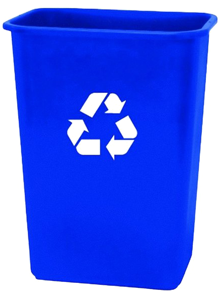 Blue Recycling Bin Recycle Symbol PNG Image