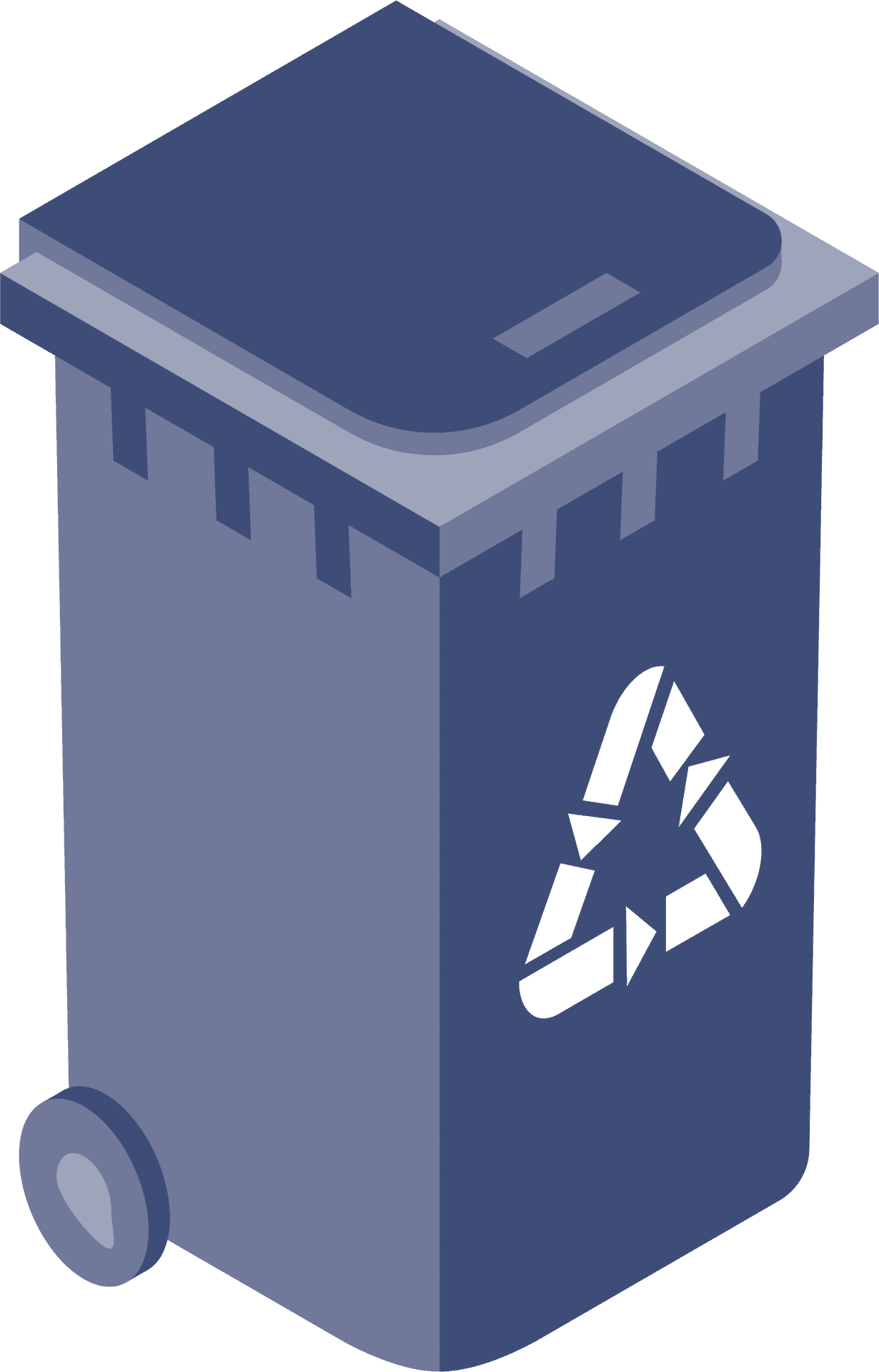 Blue Recycling Bin Vector PNG Image