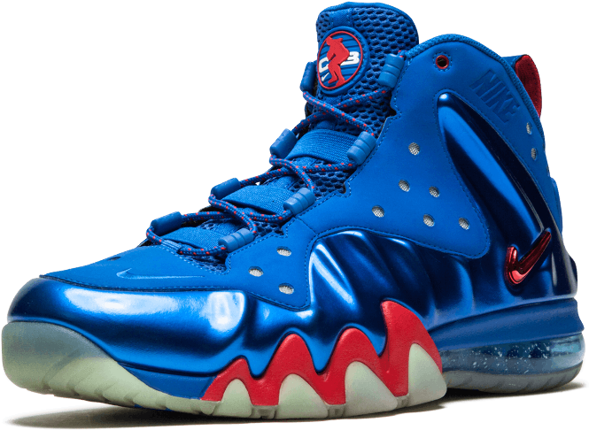 Blue Red High Top Basketball Sneaker PNG Image