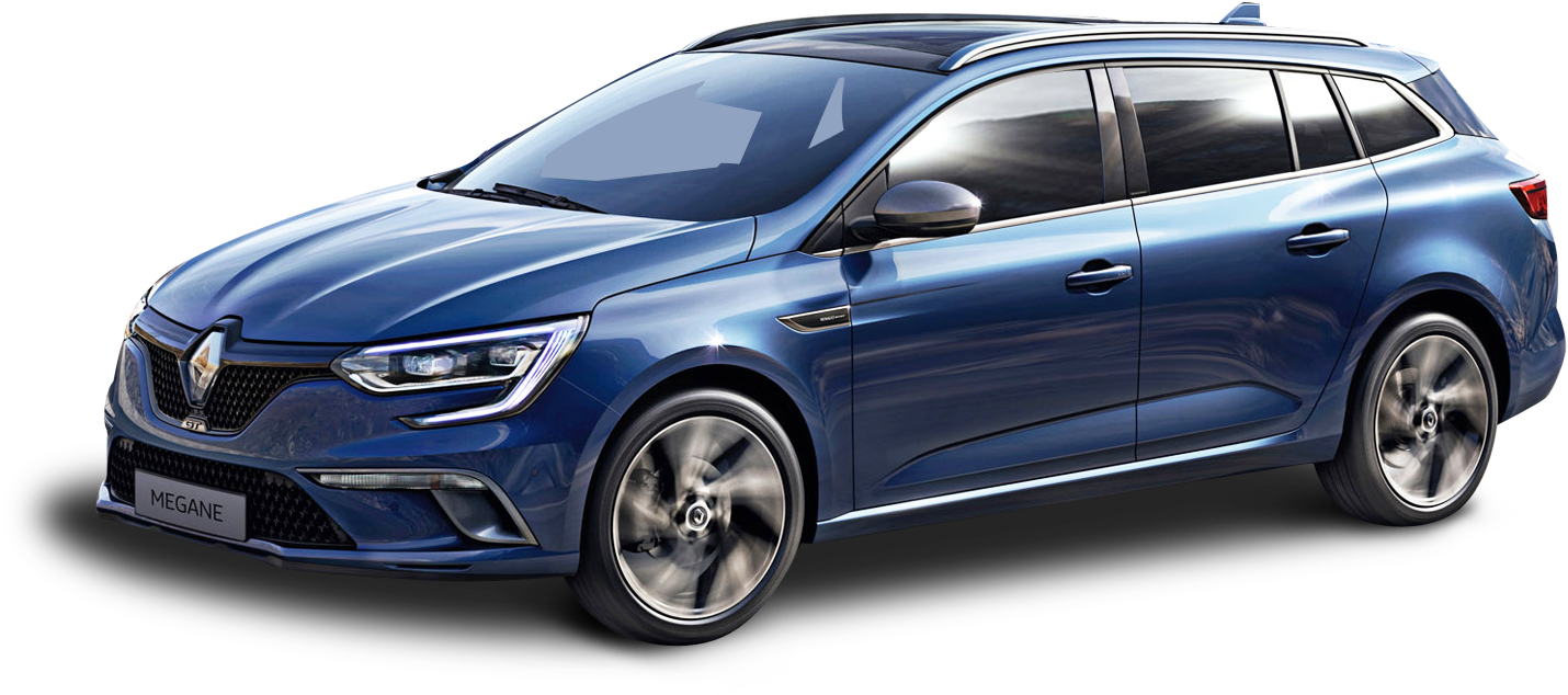 Blue Renault Megane Sport Tourer PNG Image