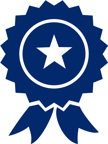 Blue Ribbon Award Graphic PNG Image