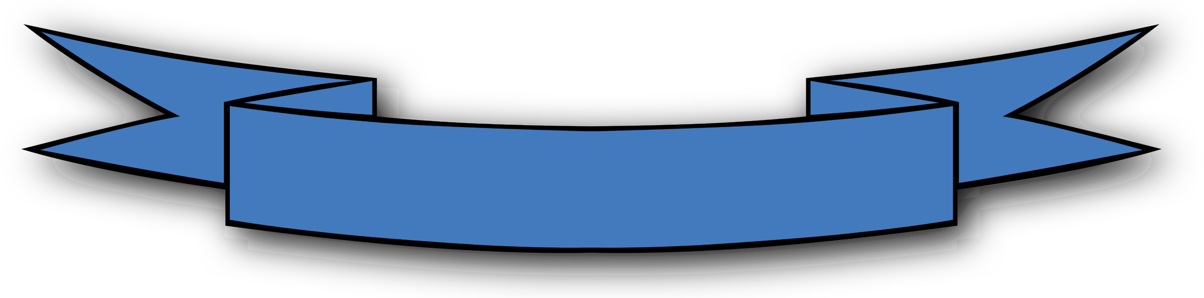 Blue Ribbon Banner Graphic PNG Image