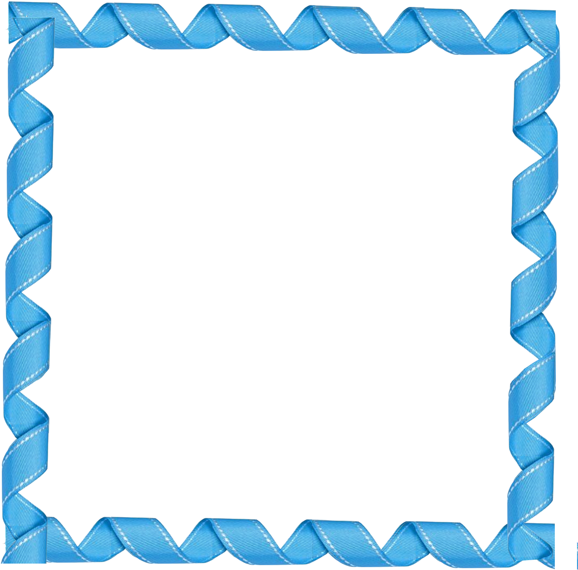 Blue Ribbon Style Frame PNG Image