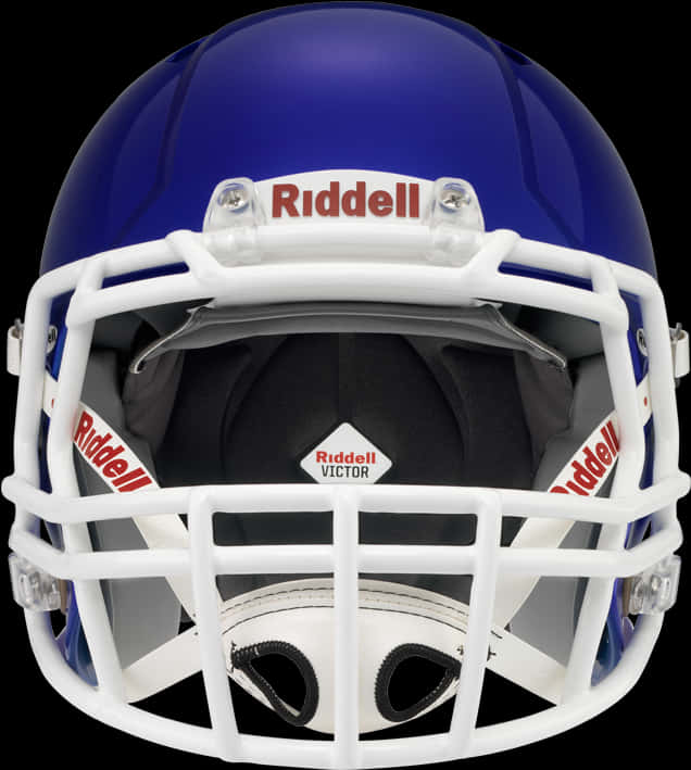 Blue Riddell Football Helmet PNG Image