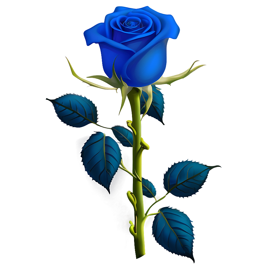 Blue Rose Bud Png Cel68 PNG Image