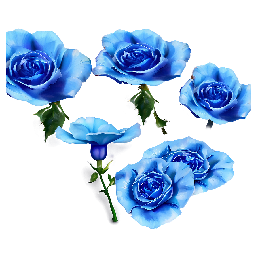 Blue Rose Petals Png Xnx11 PNG Image