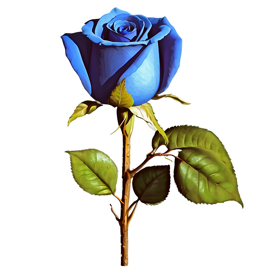 Blue Rose With Dewdrops Png 34 PNG Image