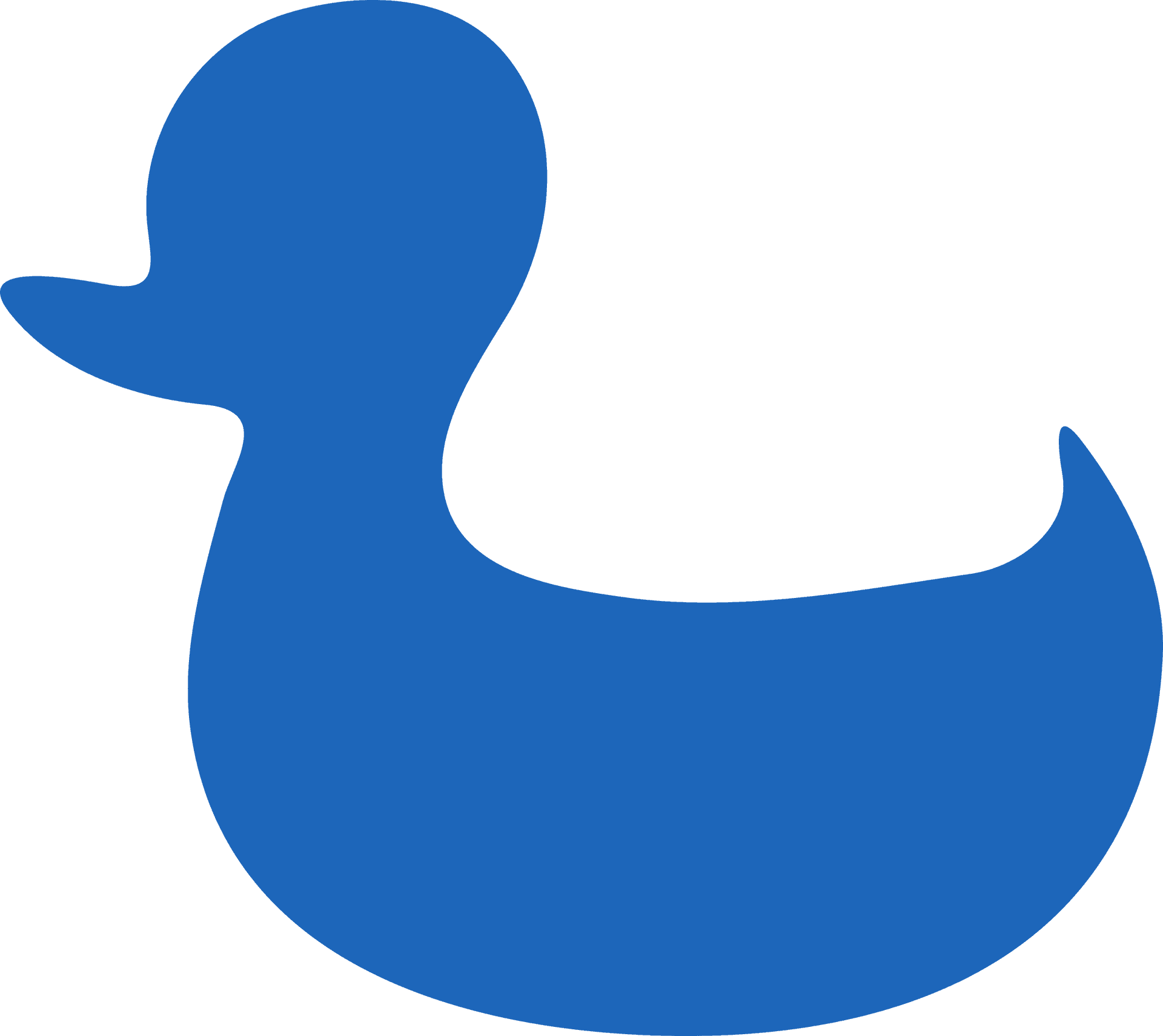 Blue_ Rubber_ Duck_ Silhouette PNG Image