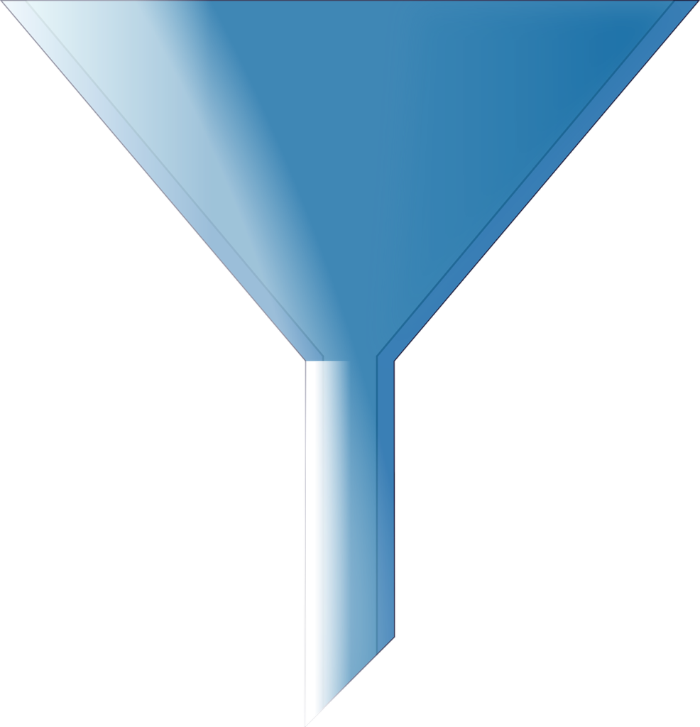 Blue Sales Funnel Graphic PNG Image