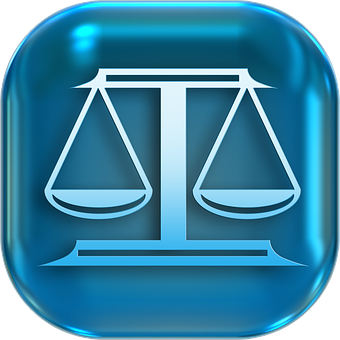 Blue Scalesof Justice Icon PNG Image