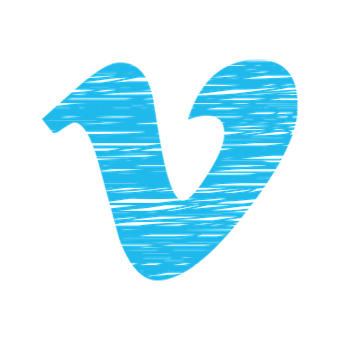 Blue Scratched V Logo PNG Image