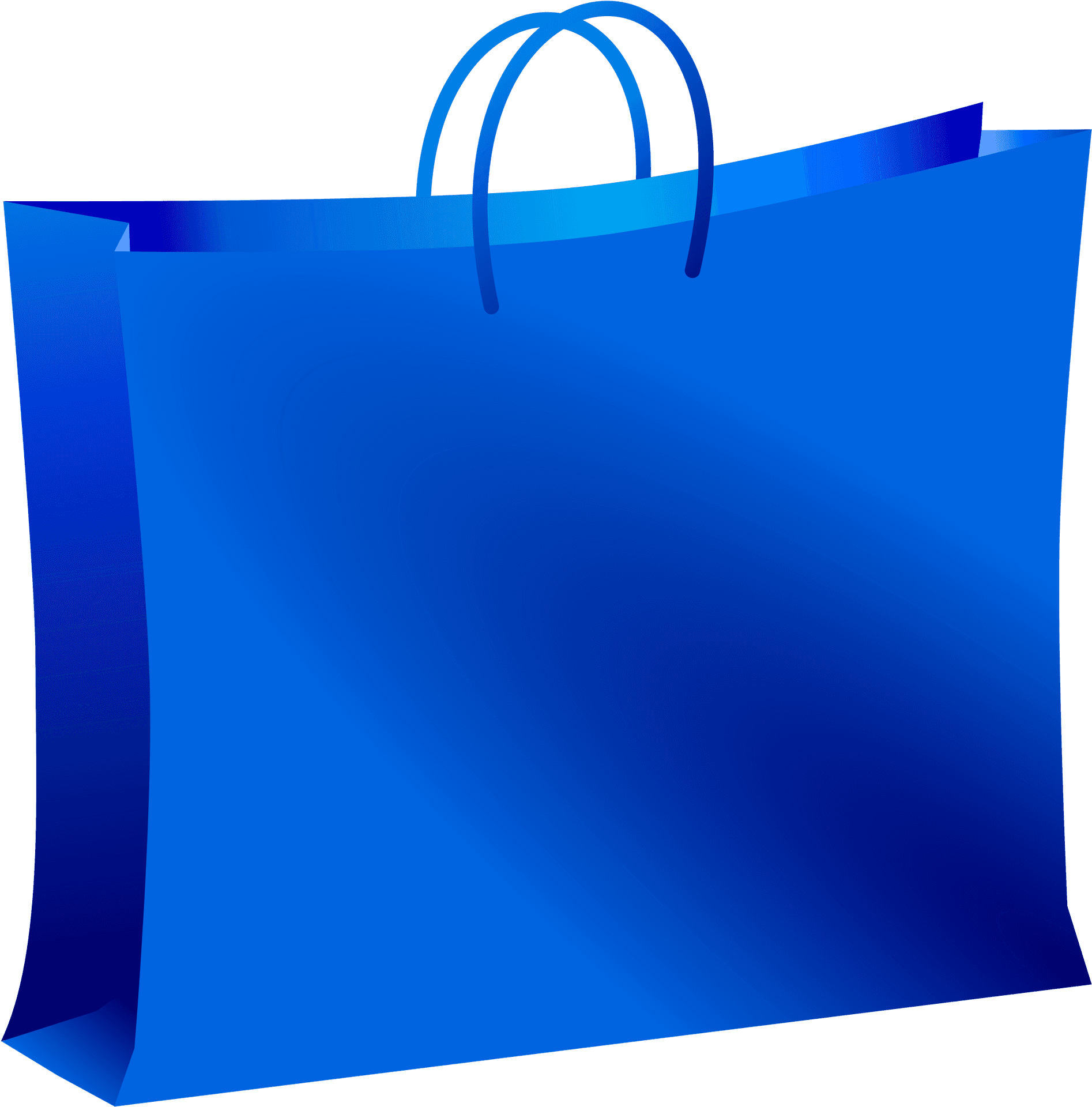 Blue Shopping Bag Vector PNG Image