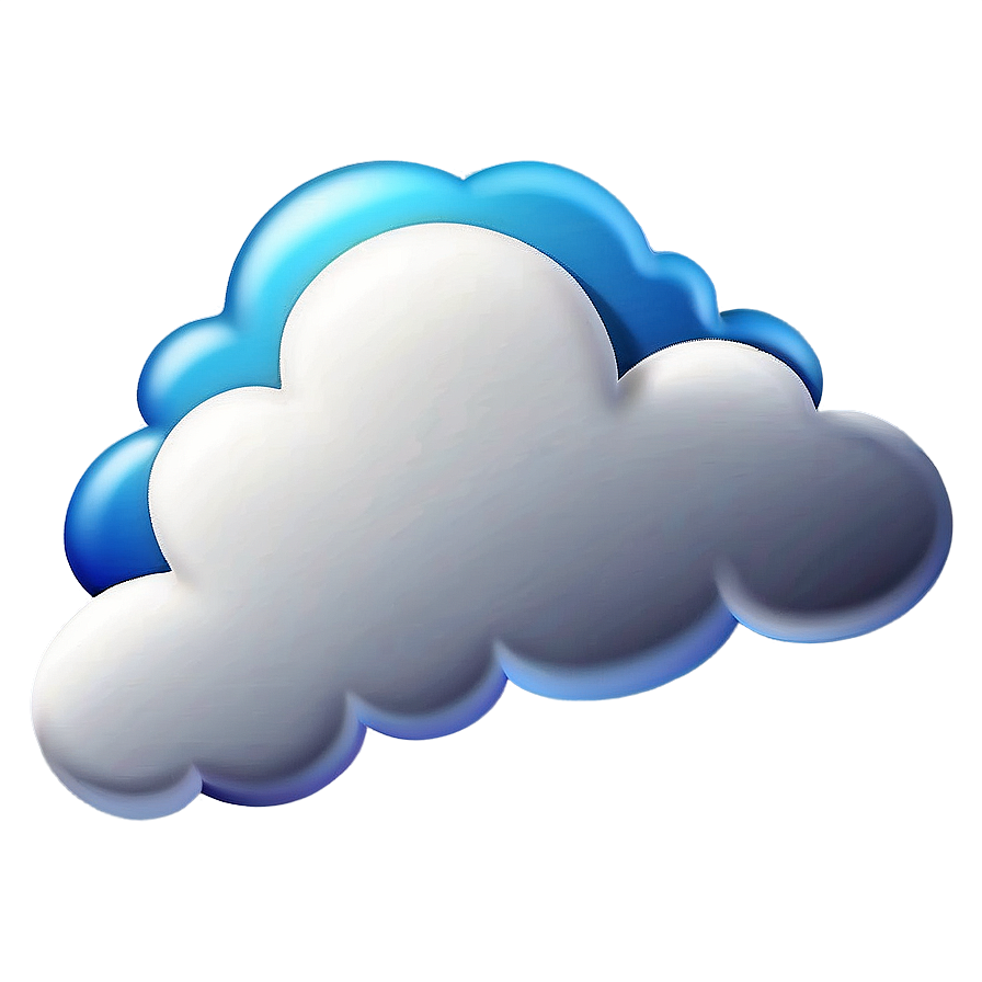 Blue Sky Cloud Emoji Png Reu PNG Image