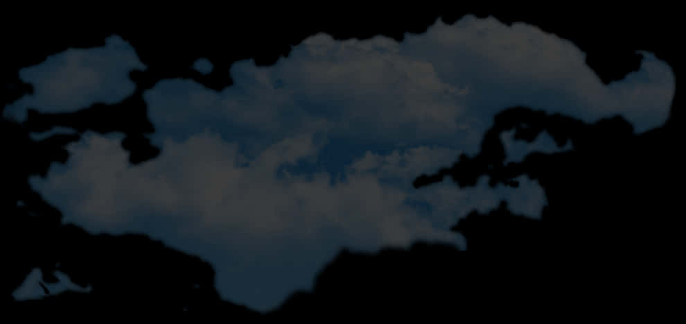 Blue Sky Through Dark Clouds PNG Image