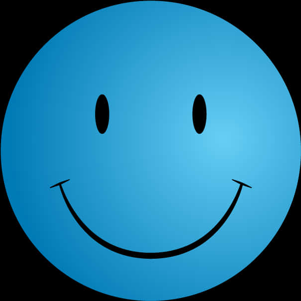 Blue Smiley Face Graphic PNG Image