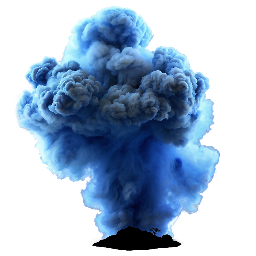 Blue Smoke Explosion Png Ime65 PNG Image