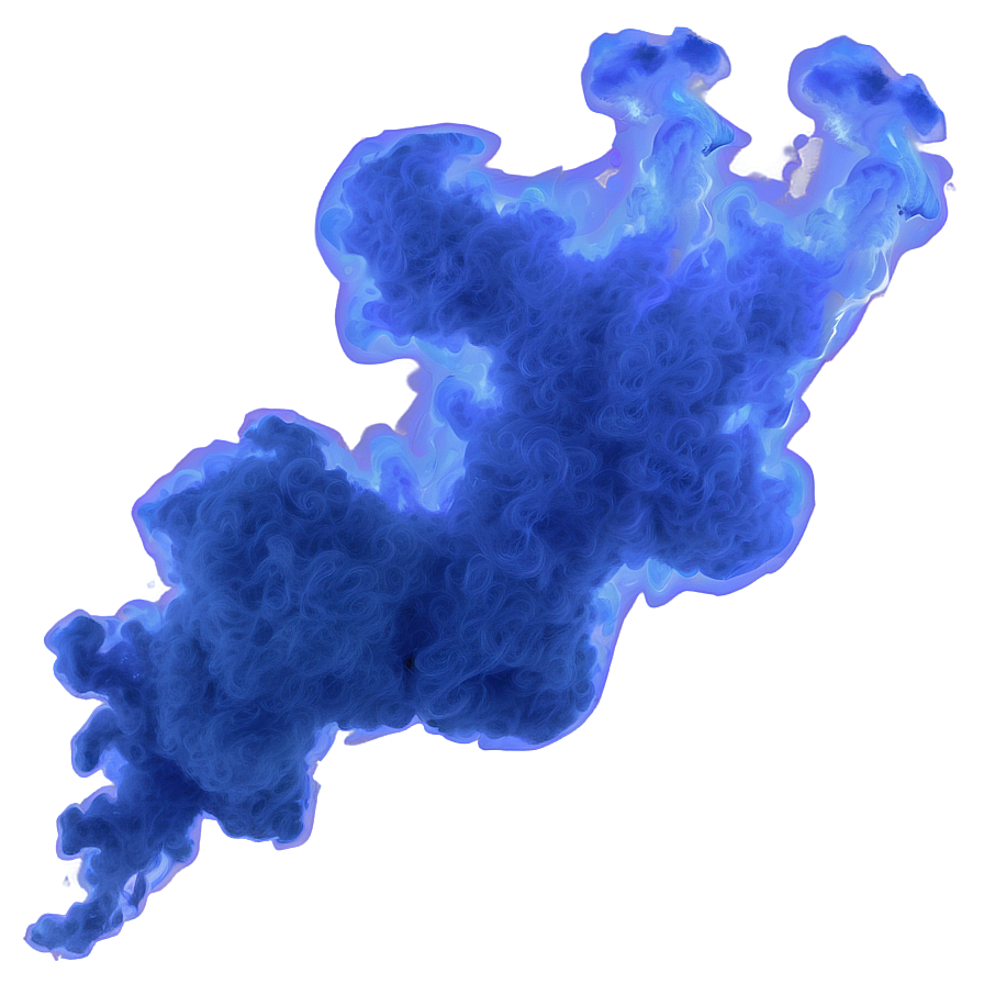 Blue Smoke Frame Png Oka PNG Image