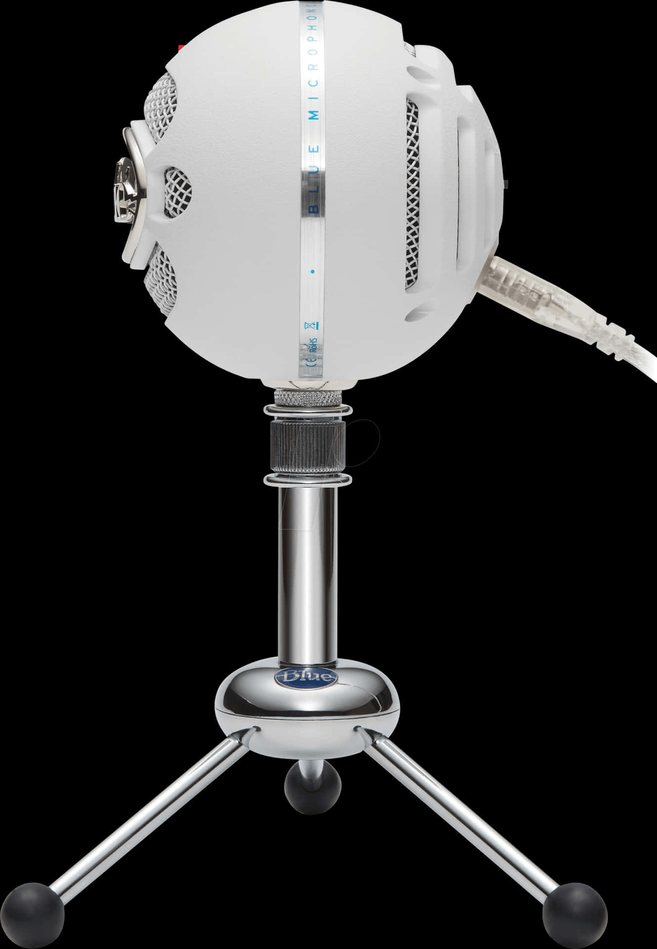 Blue Snowball Microphoneon Stand PNG Image