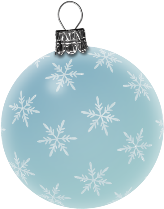 Blue Snowflake Christmas Ornament PNG Image