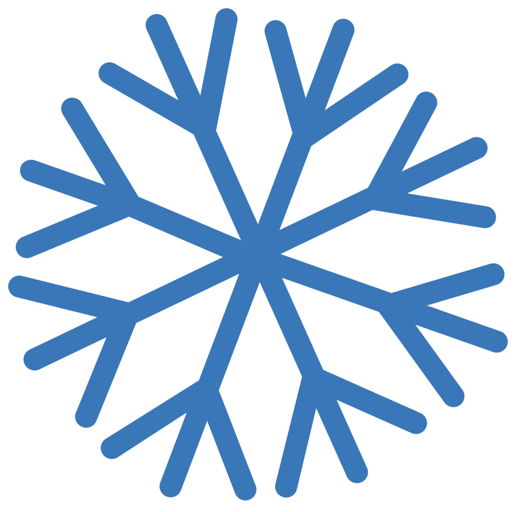 Blue Snowflake Graphic PNG Image