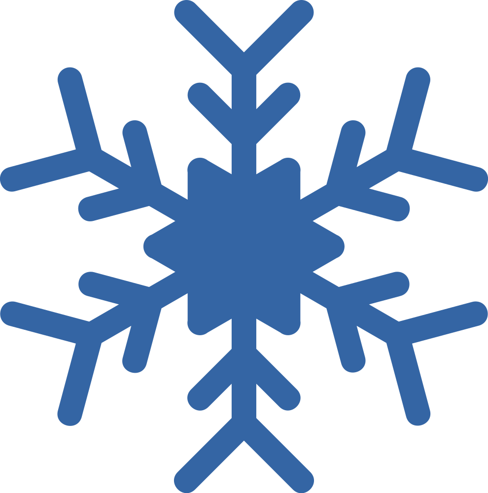 Blue Snowflake Graphic PNG Image