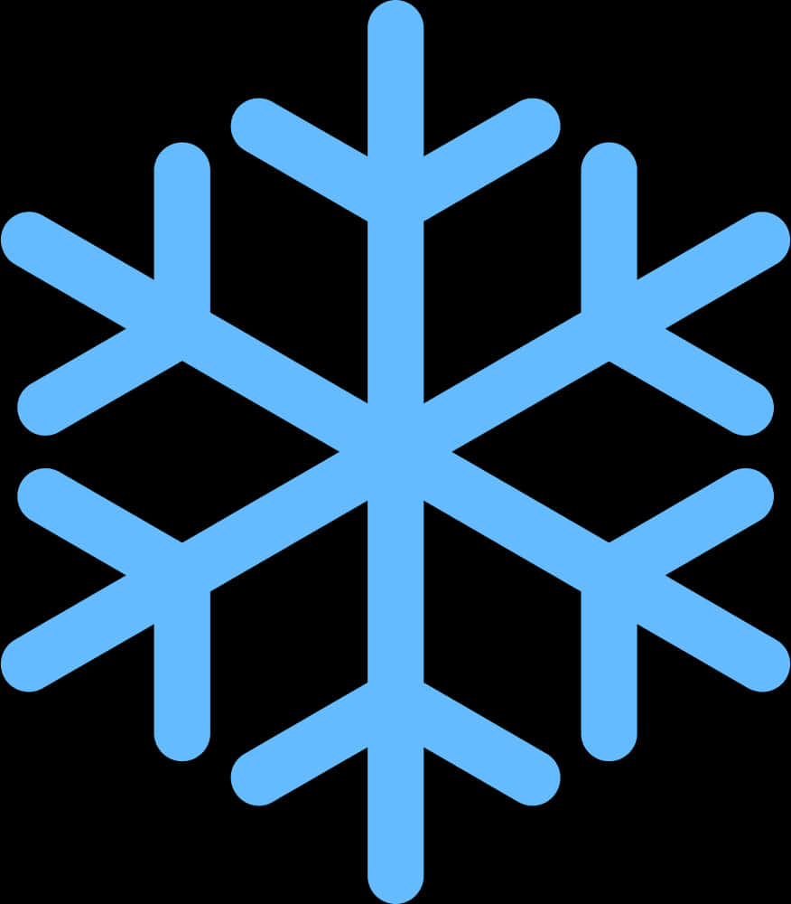 Blue Snowflake Icon PNG Image