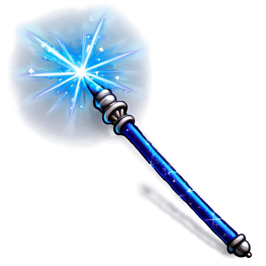 Blue Sparkle Magic Wand Png 06262024 PNG Image