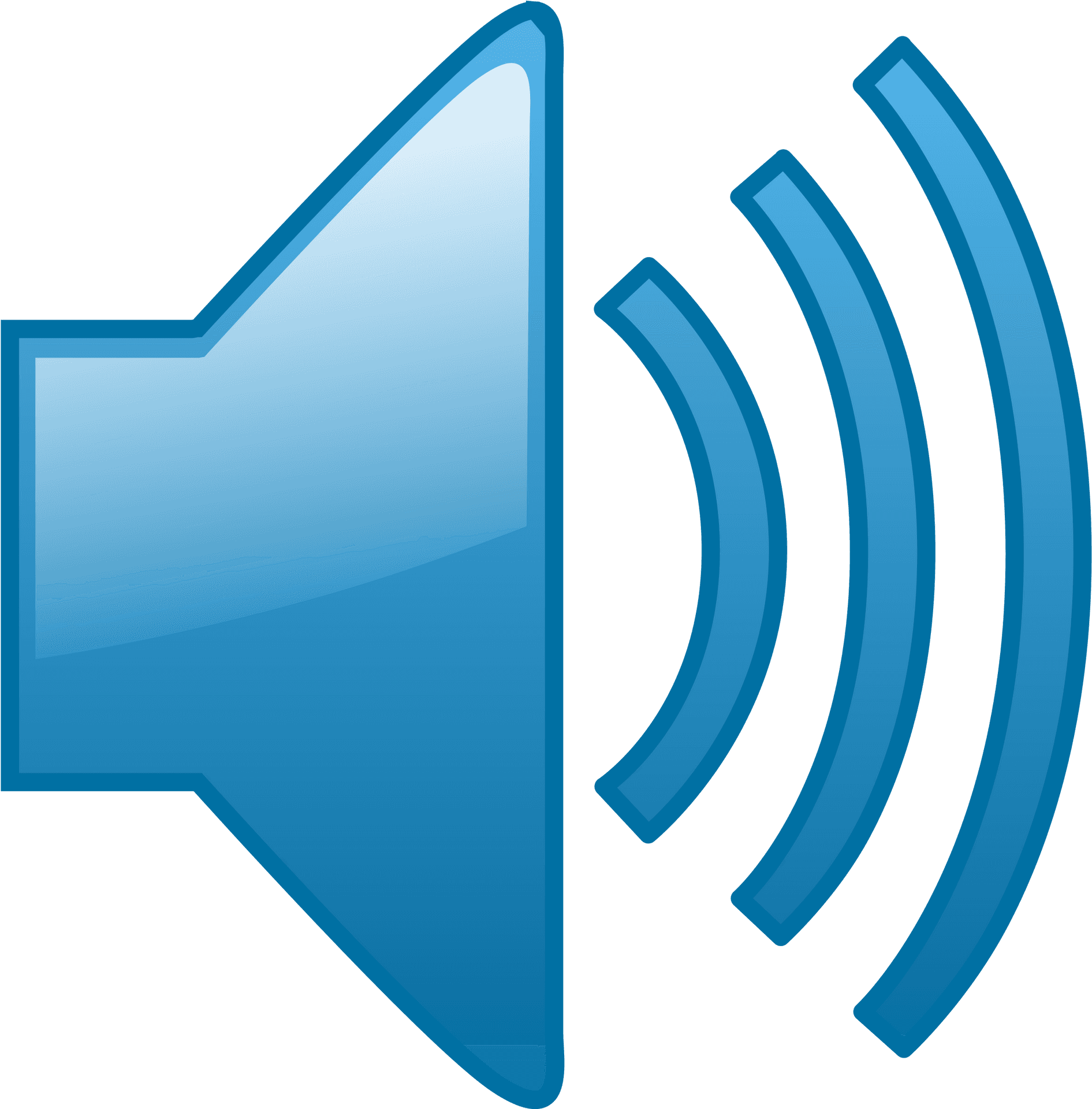 Blue Speaker Icon PNG Image