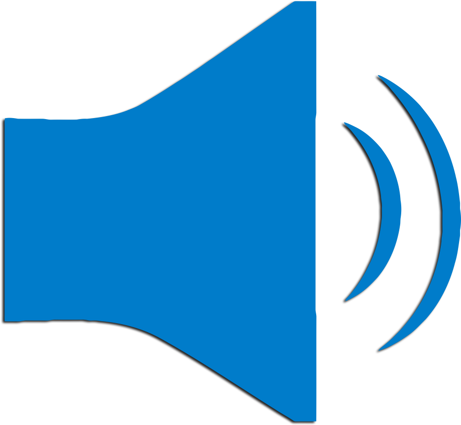 Blue Speaker Icon Sound Waves PNG Image