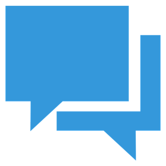 Blue Speech Bubbles Icon PNG Image