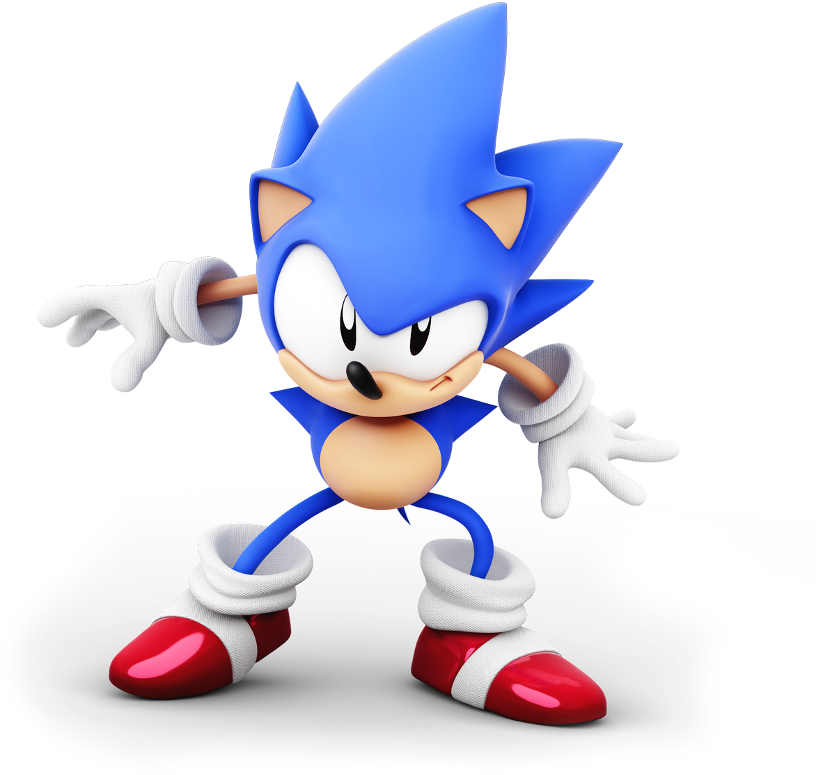 Blue Speedster Sonic3 D Render PNG Image