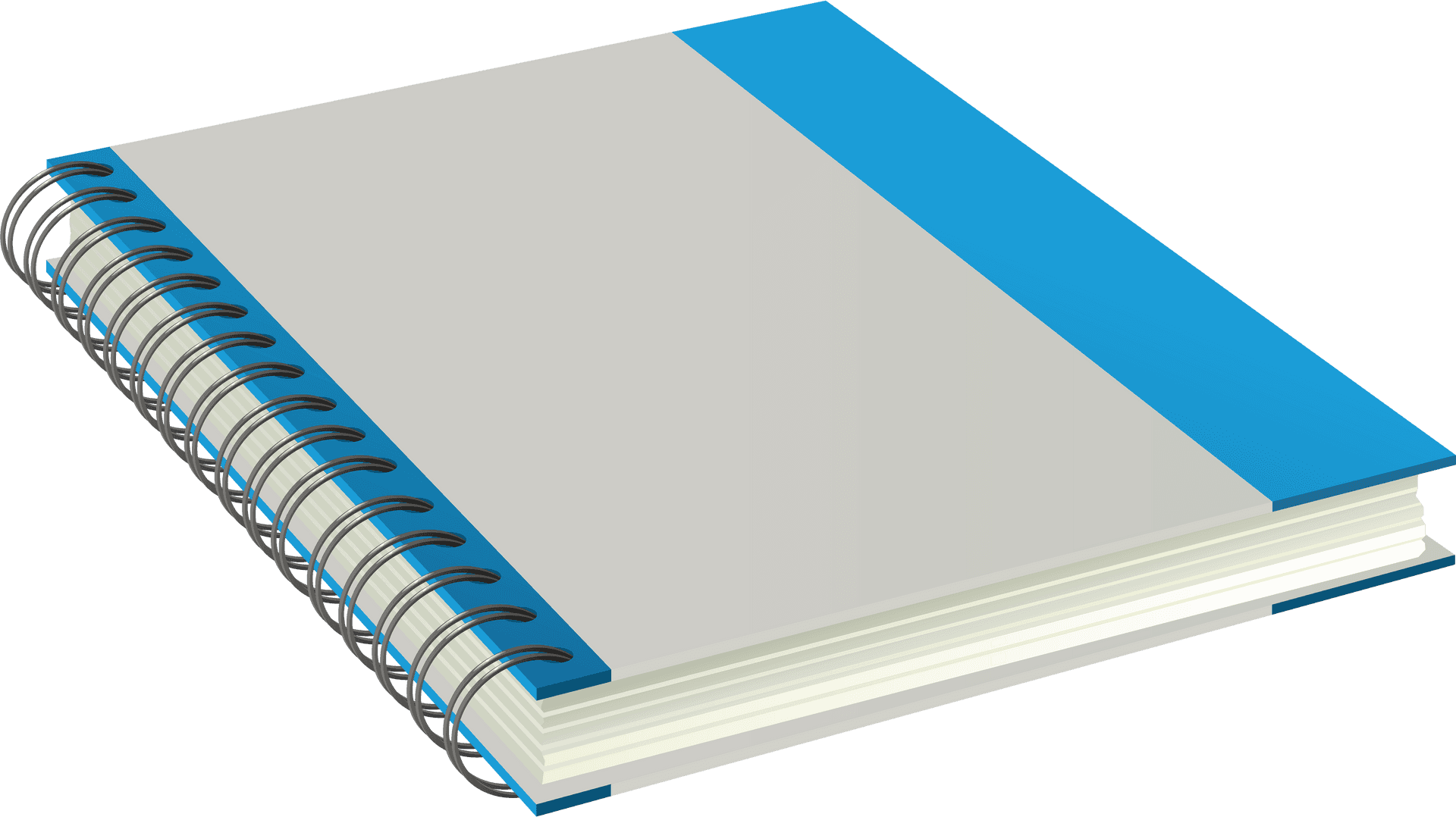 Blue Spiral Notebook Clipart PNG Image