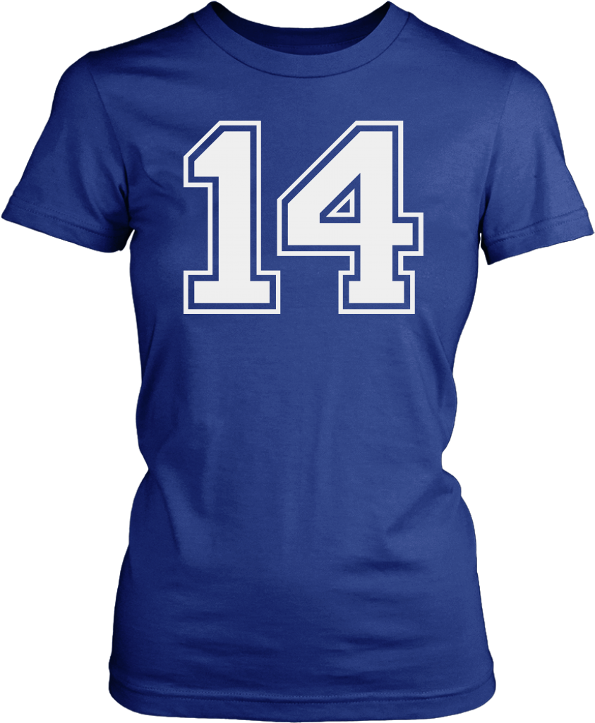 Blue Sports Jersey Number14 PNG Image