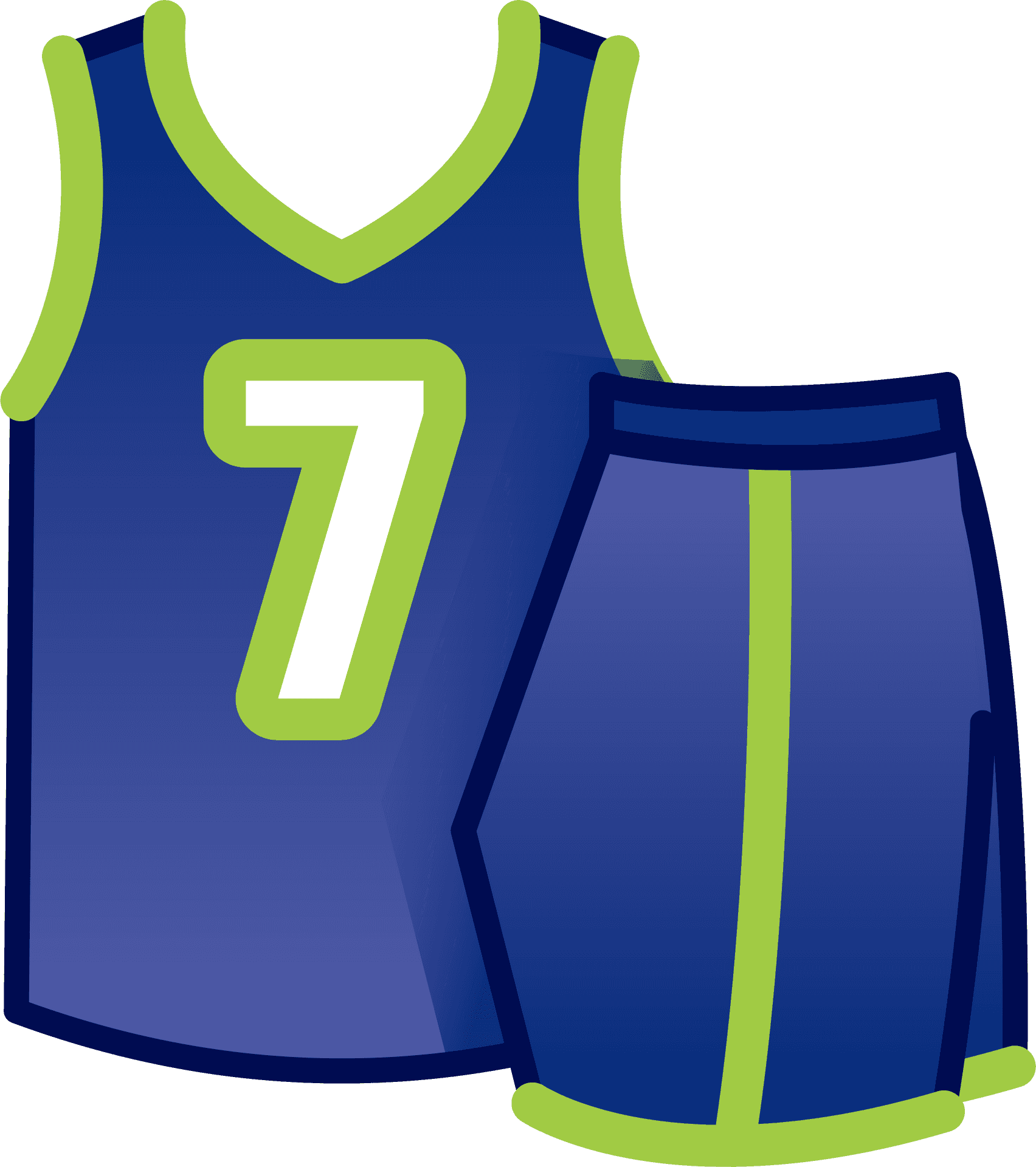 Blue Sports Jersey Number7 PNG Image