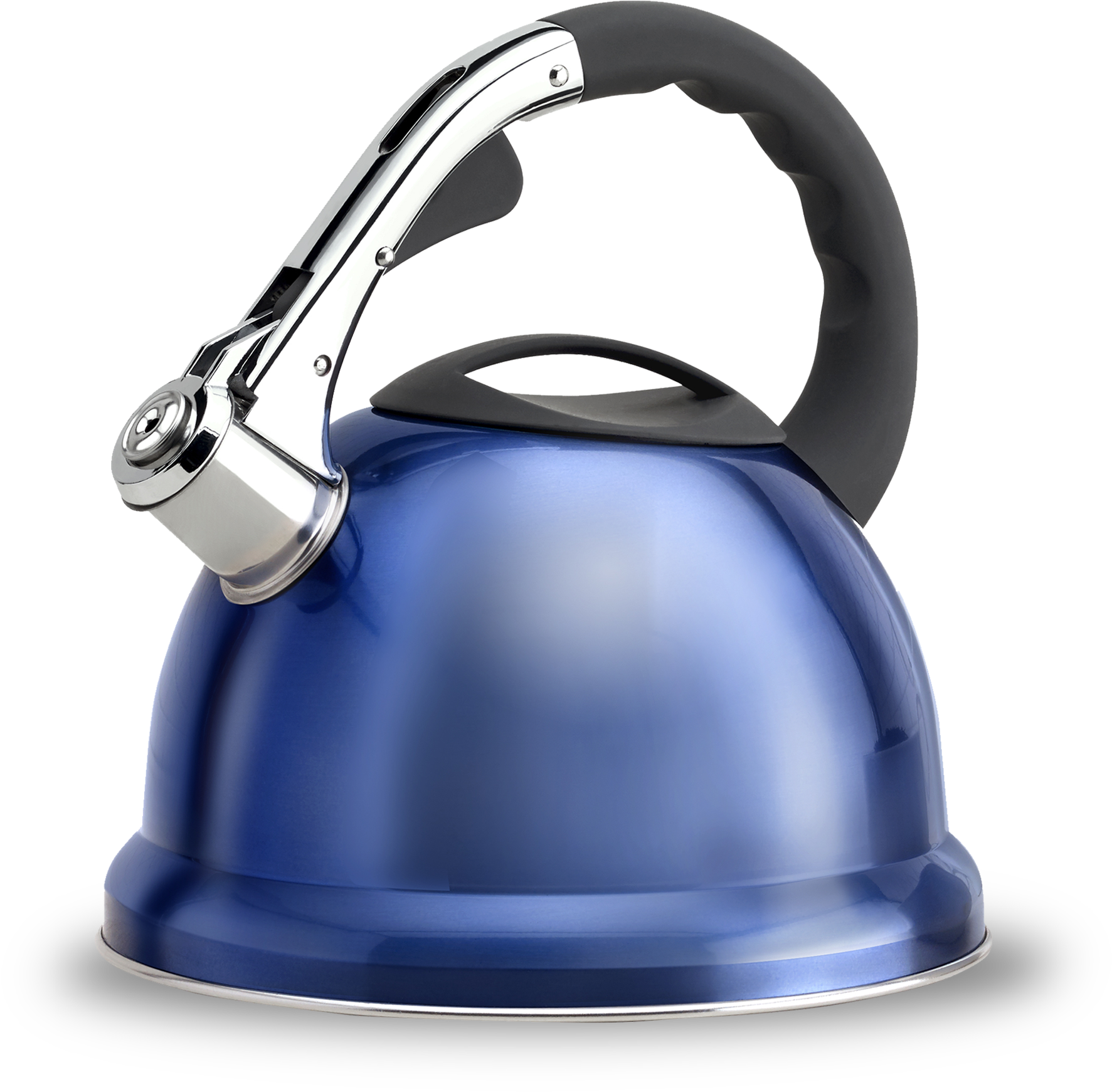 Blue Stainless Steel Kettle PNG Image