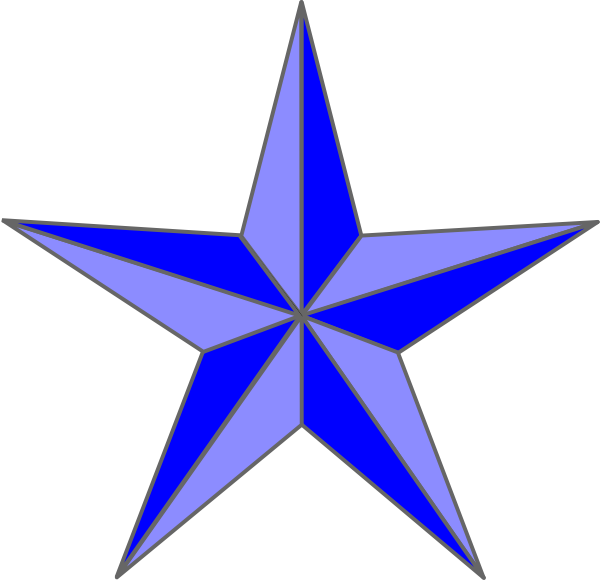 Blue Star Graphic Design PNG Image