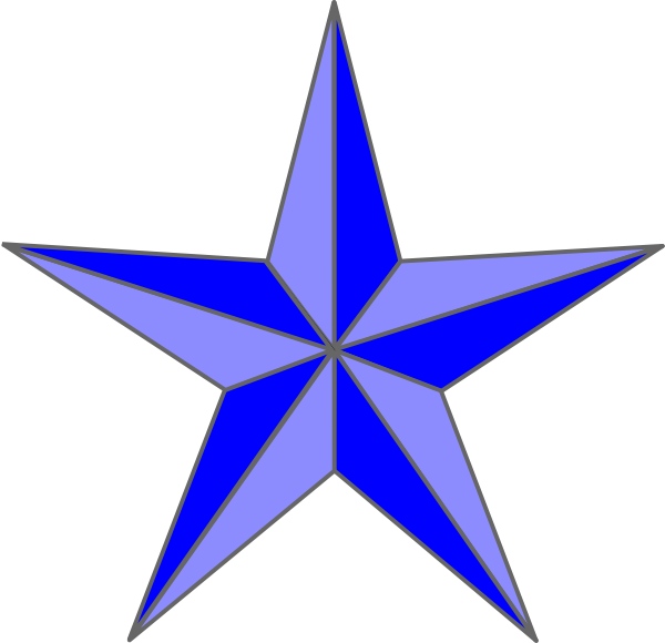 Blue Star Graphic PNG Image