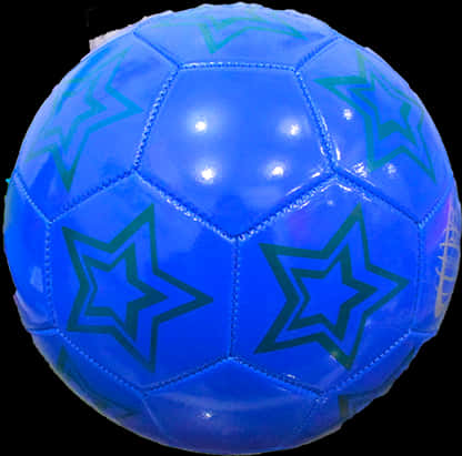 Blue Star Soccer Ball PNG Image