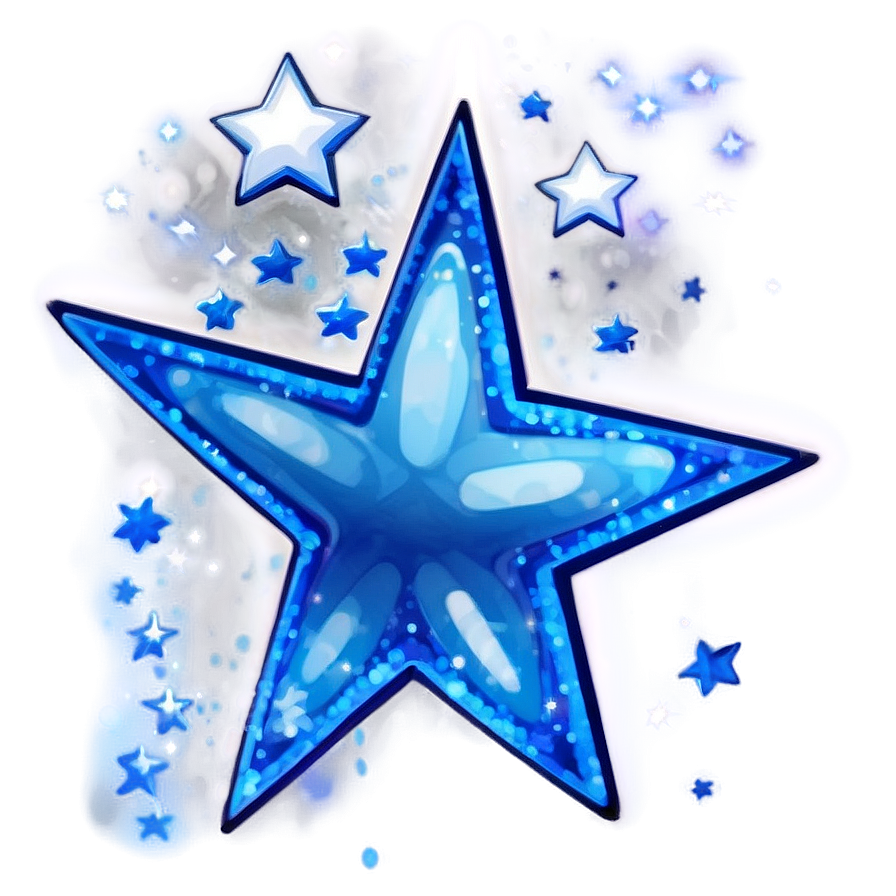 Blue Stars Glimmer Png 06252024 PNG Image