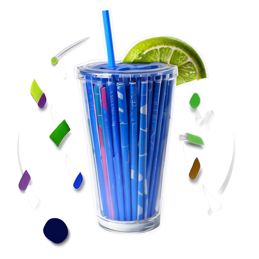 Blue Straw Png Wti3 PNG Image