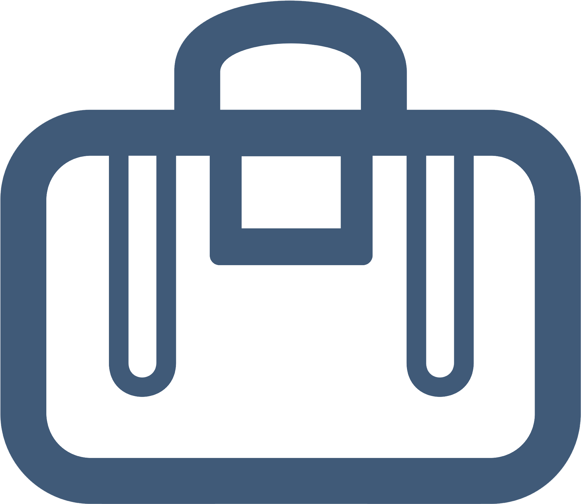 Blue Suitcase Icon PNG Image