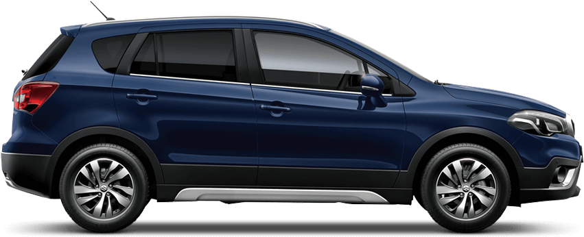 Blue Suzuki Crossover Side View PNG Image