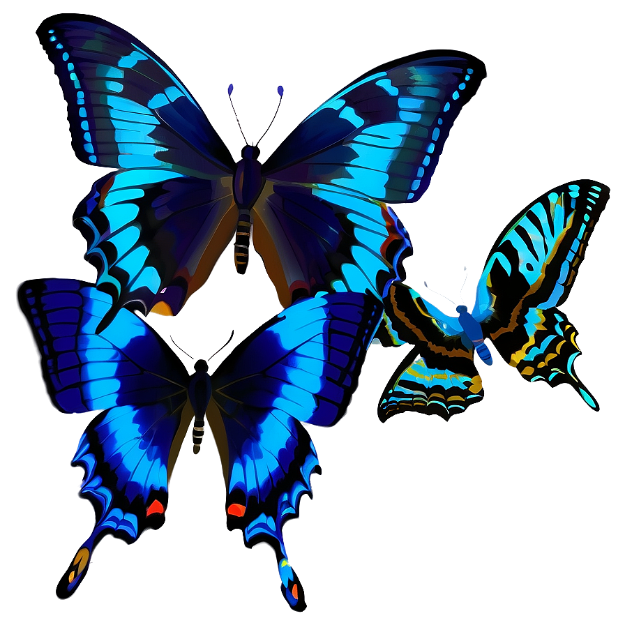 Blue Swallowtail Butterflies Png 06132024 PNG Image