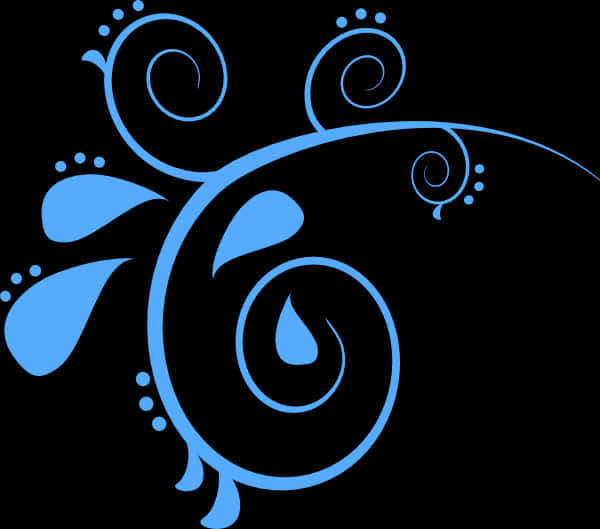 Blue_ Swirl_ Design_ Element PNG Image