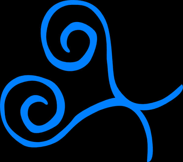 Blue Swirls Graphic PNG Image