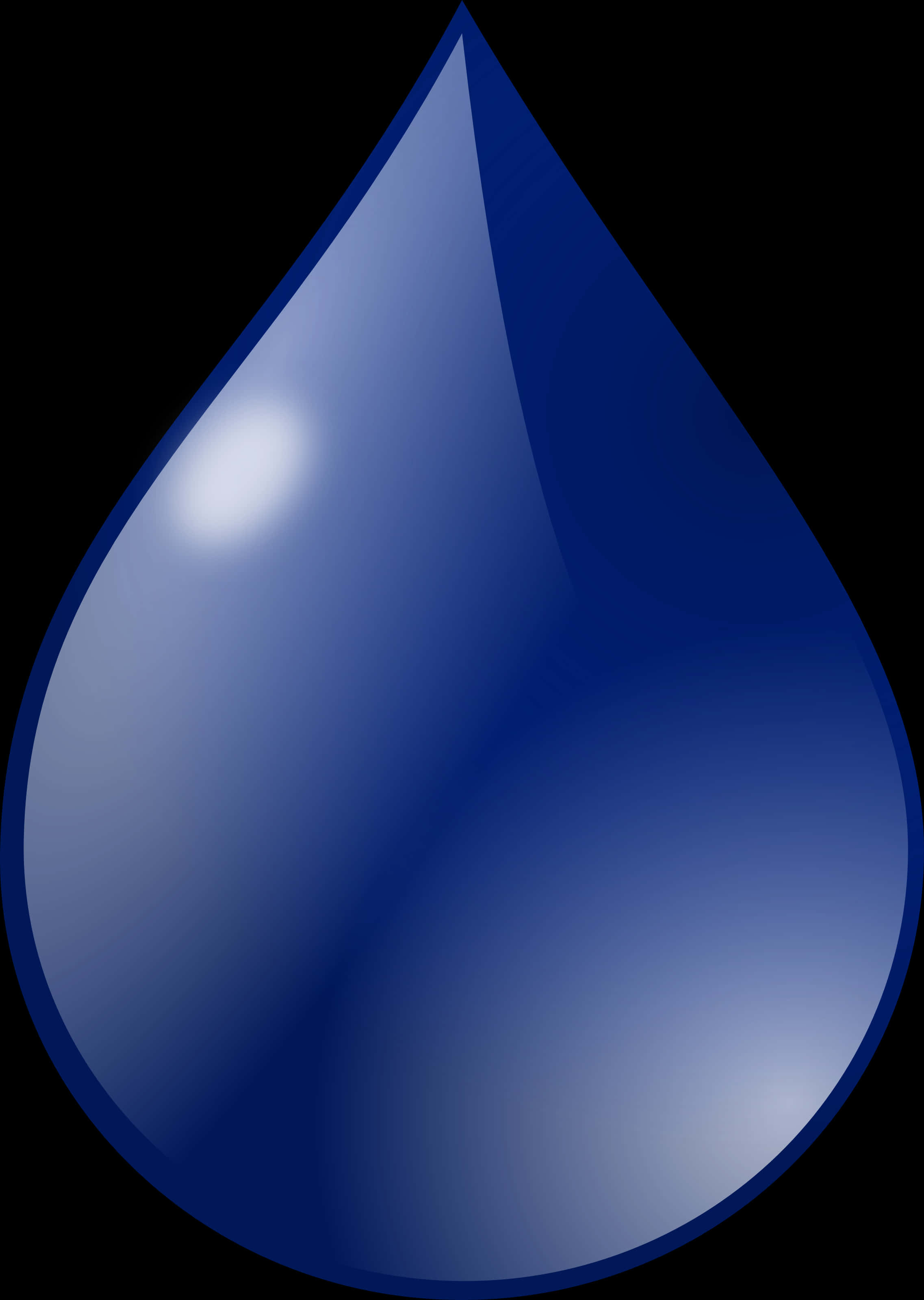 Blue Tear Drop Graphic PNG Image