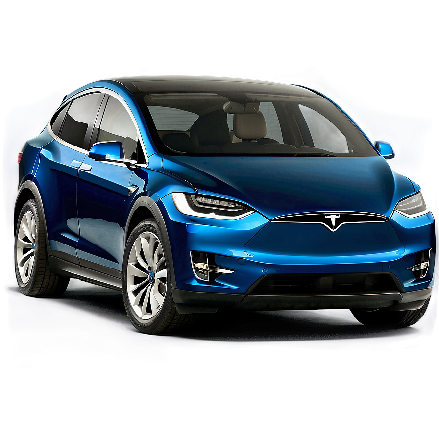 Blue Tesla Model X Dynamic Png 06282024 PNG Image