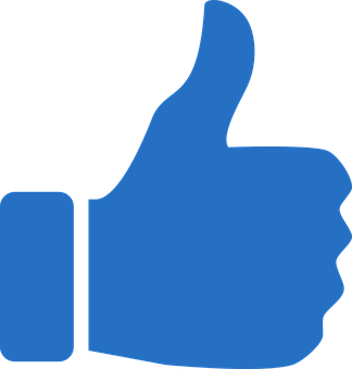 Blue Thumbs Up Icon PNG Image