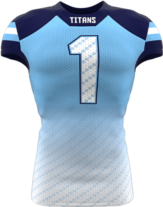 Blue Titans Sports Jersey Number1 PNG Image